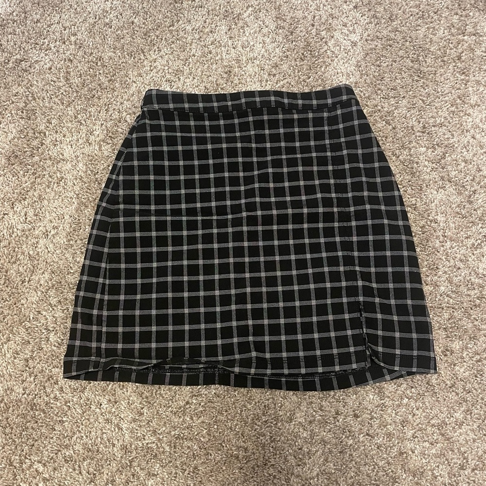 Hollister Ultra High Rise Tight Pencil Skirt Size S Black and White Plaid